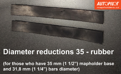 Rubber reduction set for 35 mm (1,38") diameter bases