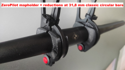 Redukce pro ZeroPilot mapník pro použití na standardních řídítkách 31,8 nebo 35 mm